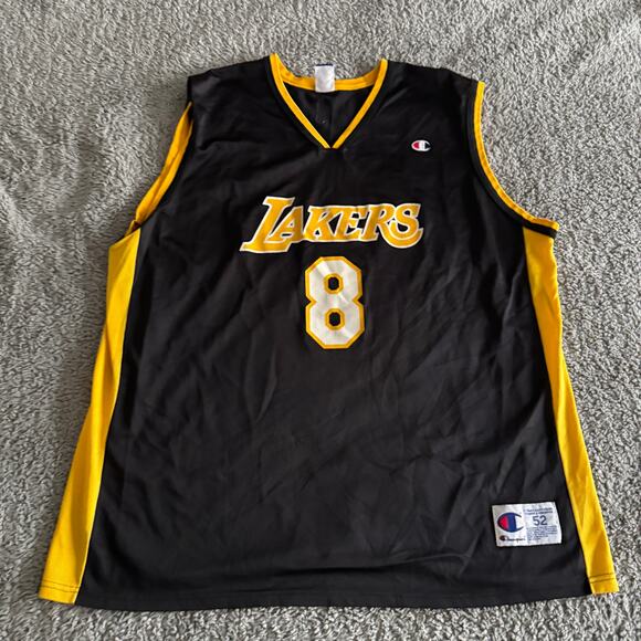 Champion Other - Vintage Kobe Bryant Champion Los Angeles Lakers #8 Black Jersey 52 XXL RARE